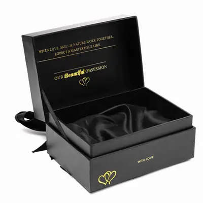 Black Cosmetic Boxes view 2