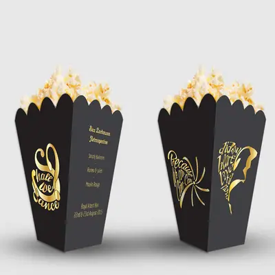 Black Popcorn Boxes view 2