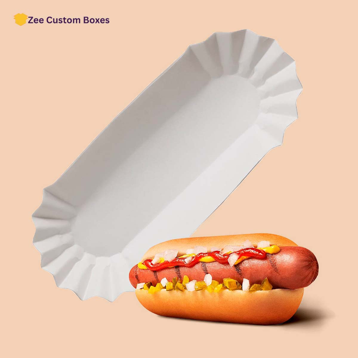 Cardboard Hot Dog Trays view 2