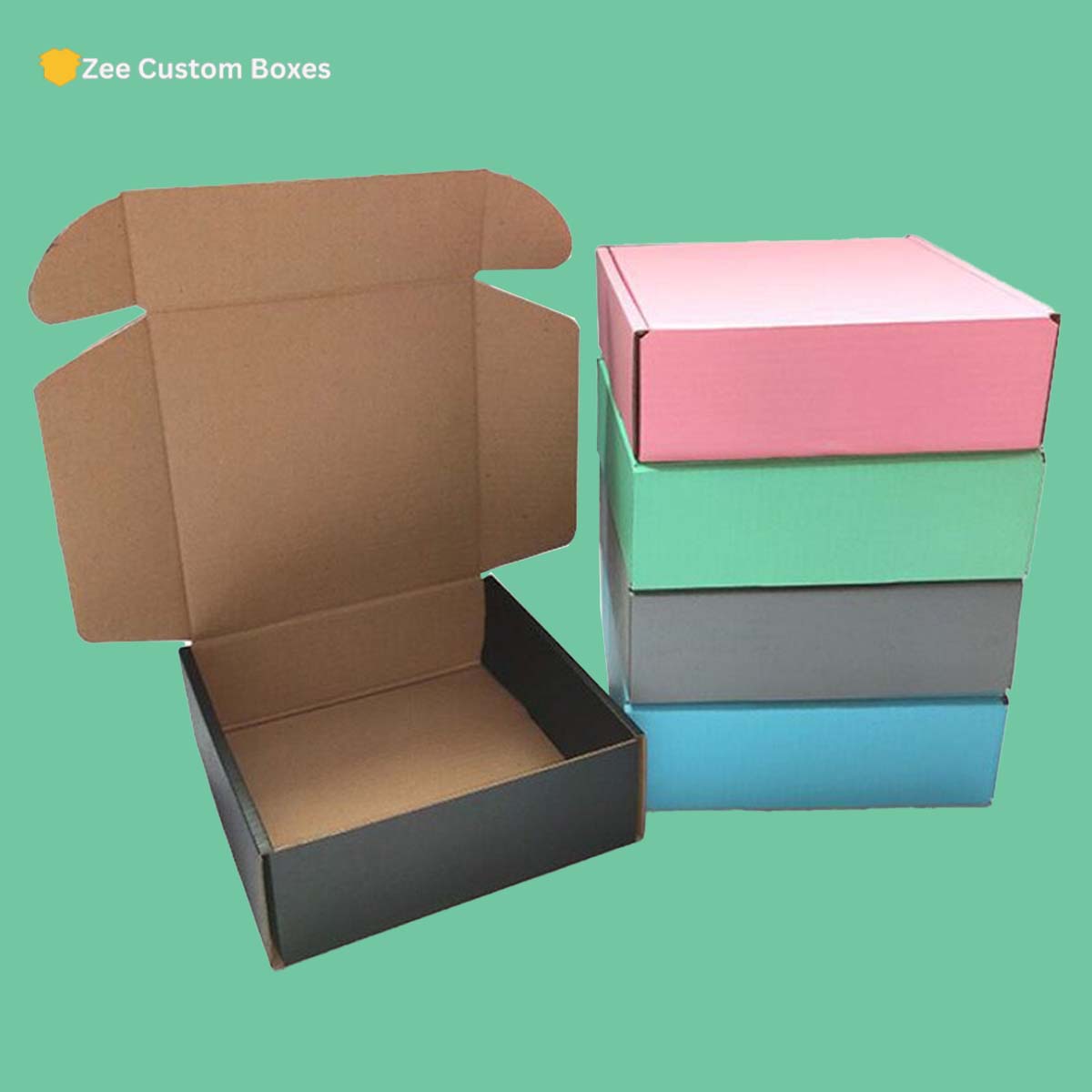 Colored Cardboard Boxes - ZEE Custom Boxes AU
