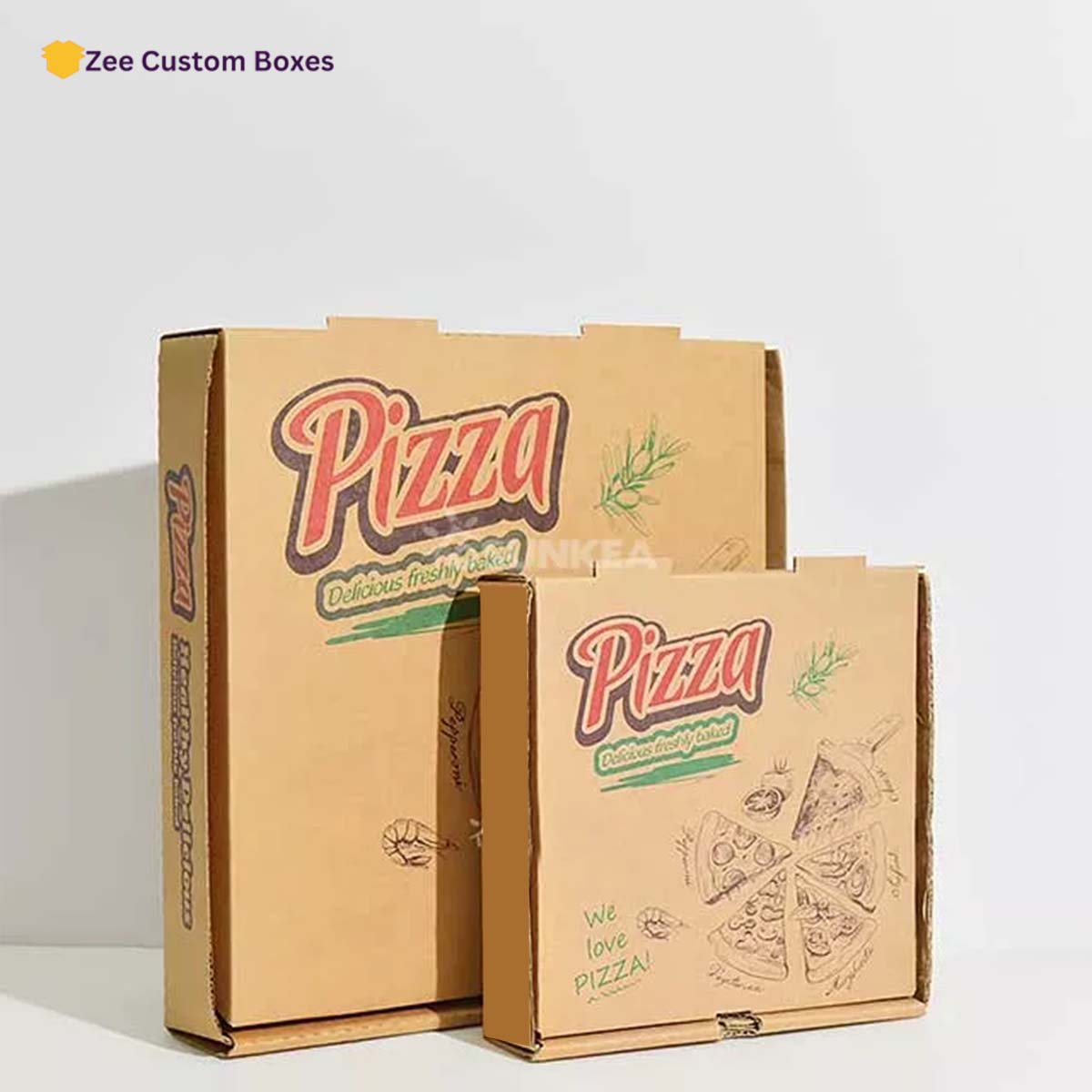 Corrugated Pizza Boxes - ZEE Custom Boxes AU