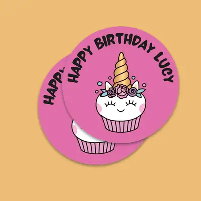 Custom Birthday Stickers Labels - ZEE Custom Boxes AU