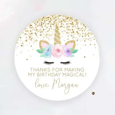 Custom Birthday Stickers Labels view 2