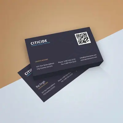 Custom Black Business Cards view 2