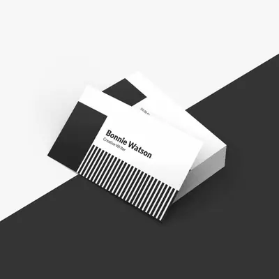 Custom Black Business Cards view 3