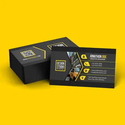 Custom Black Business Cards view 4