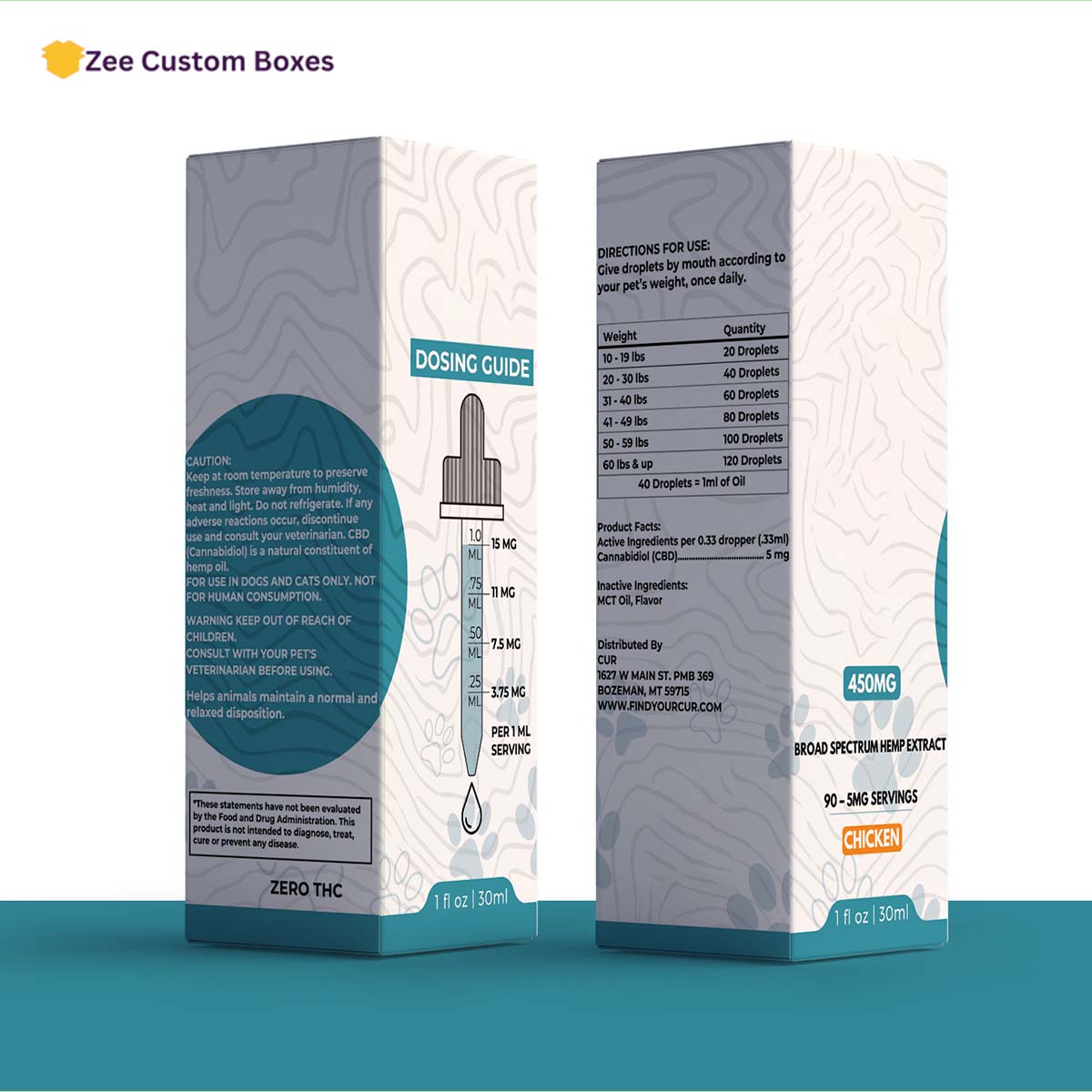 Custom CBD Oil Packaging view 4