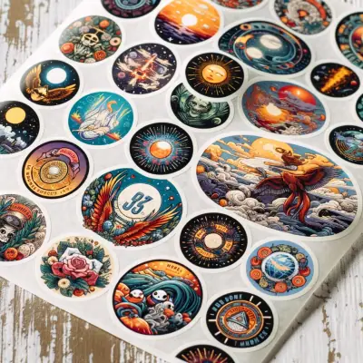 Custom Circle Stickers Labels - ZEE Custom Boxes AU
