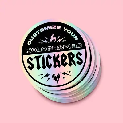 Custom Holographic Stickers view 1