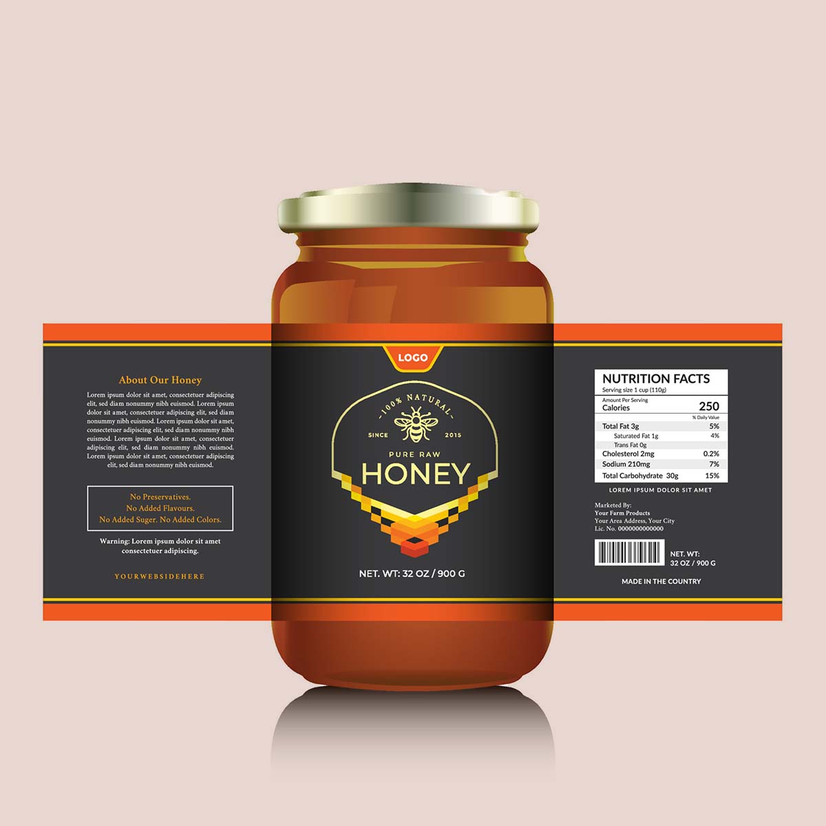 Custom Honey Labels - ZEE Custom Boxes AU