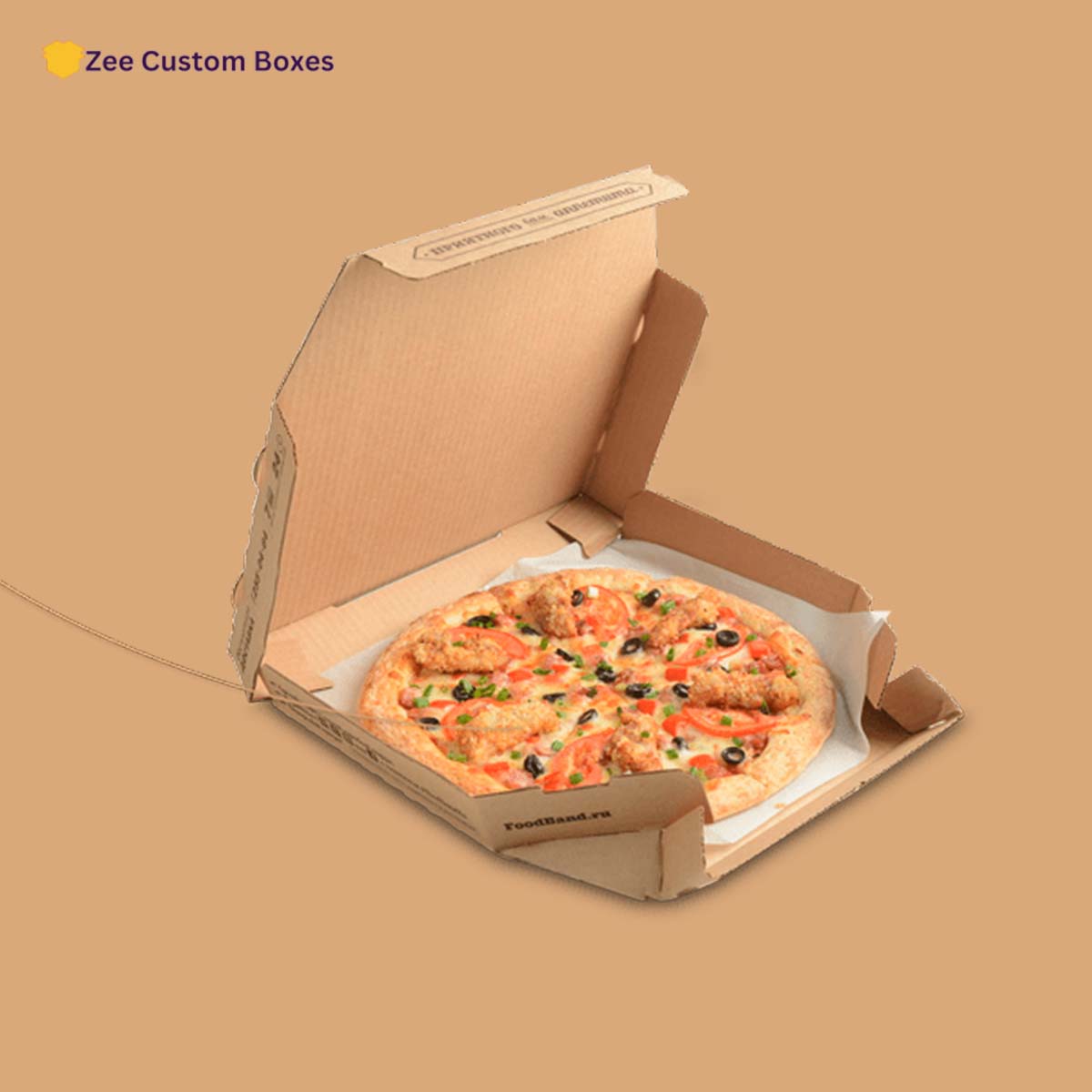 Custom Kraft Pizza Boxes - ZEE Custom Boxes AU