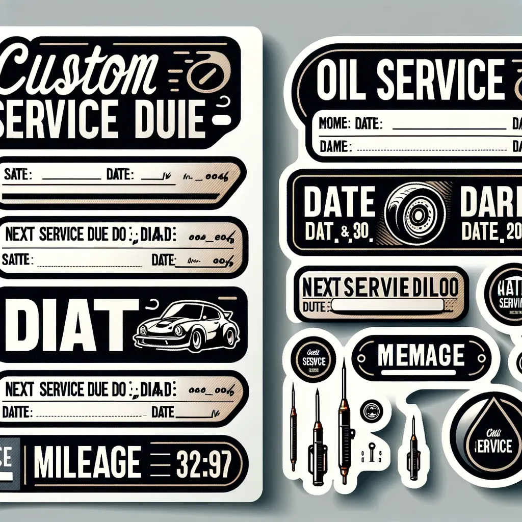 Custom Oil Change Stickers Labels - ZEE Custom Boxes AU