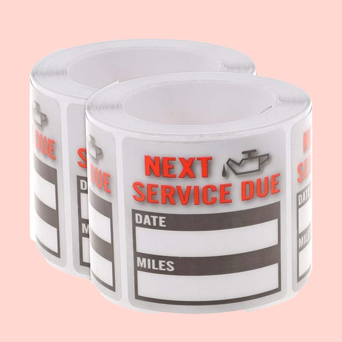 Custom Oil Change Stickers Labels view 2