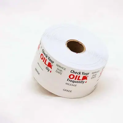 Custom Oil Change Stickers Labels view 4