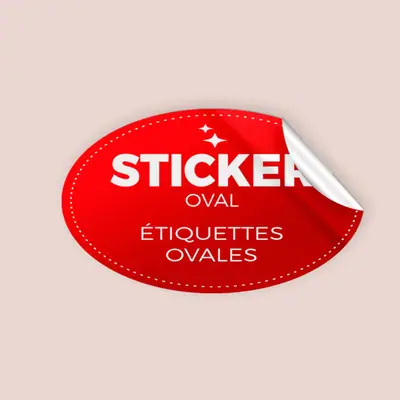 Custom Oval Stickers view 2