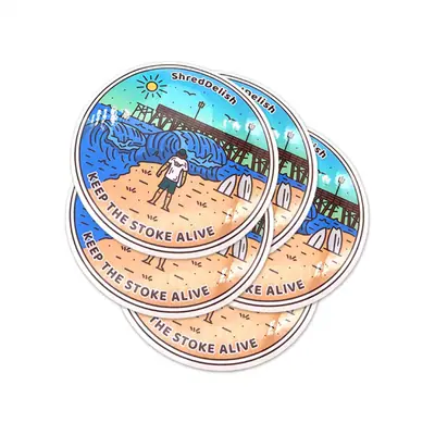 Custom Round Stickers Labels view 2
