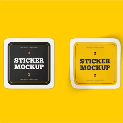 Custom Square Stickers view 2