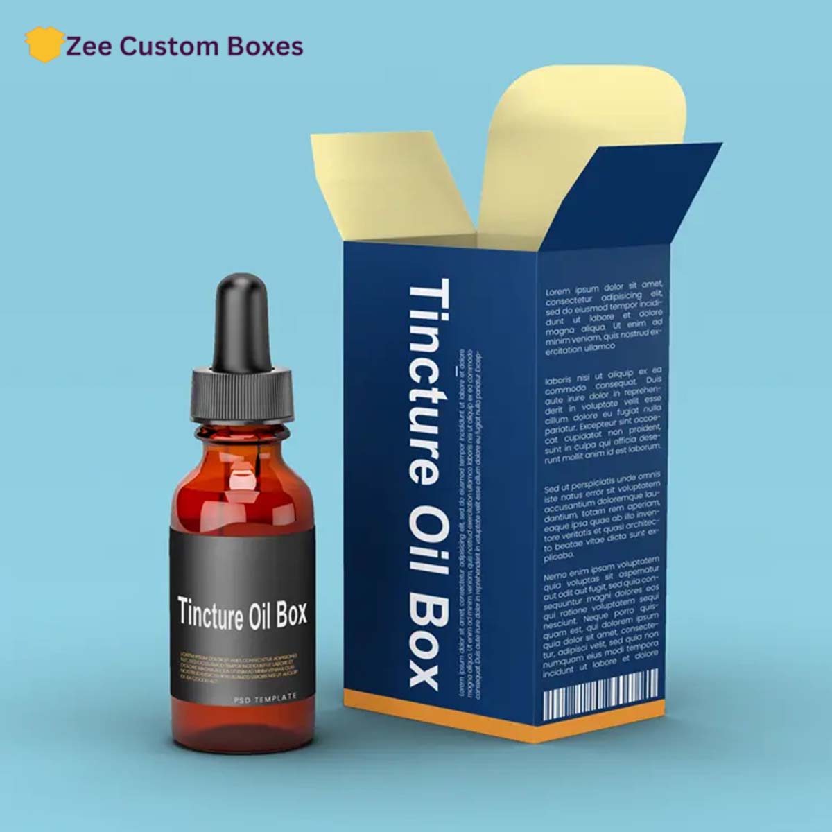 Custom Tincture Boxes Packaging view 2