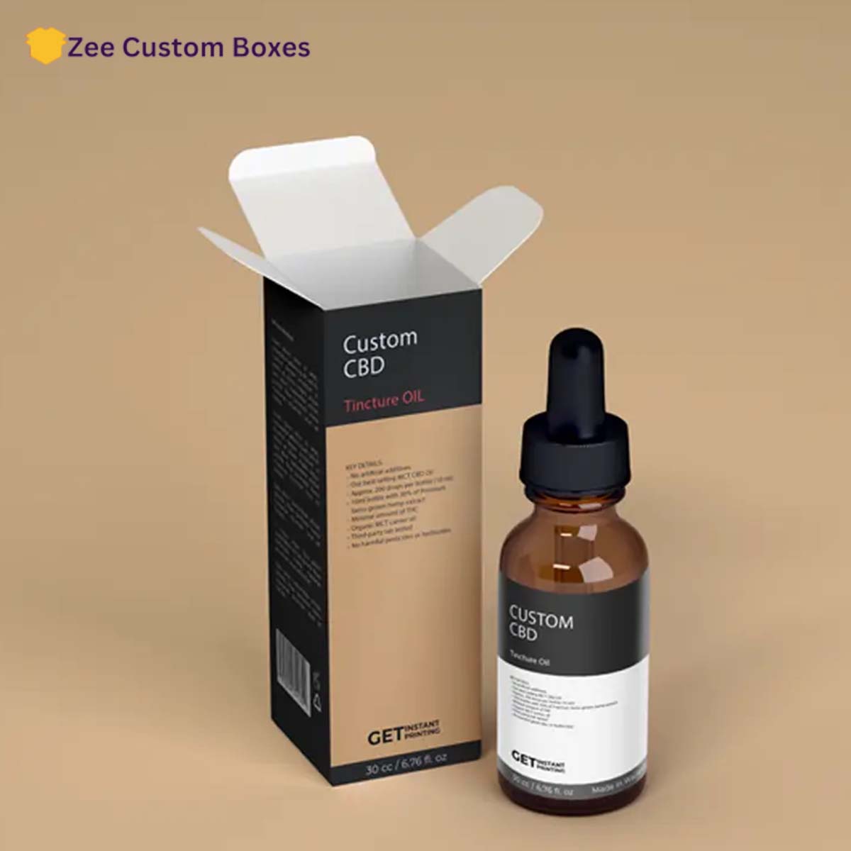 Custom Tincture Boxes Packaging view 4