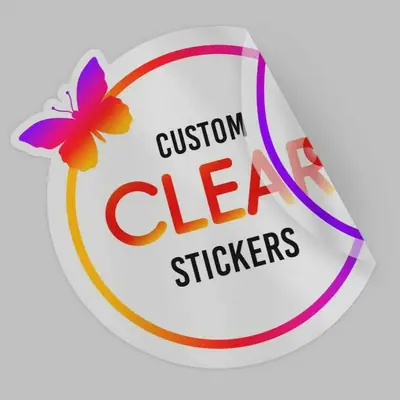Custom Transparent Stickers Labels view 4