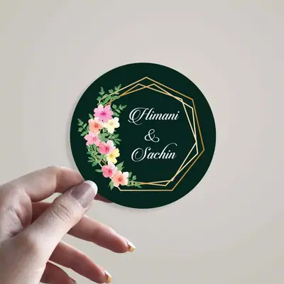 Custom Wedding Stickers Labels view 2