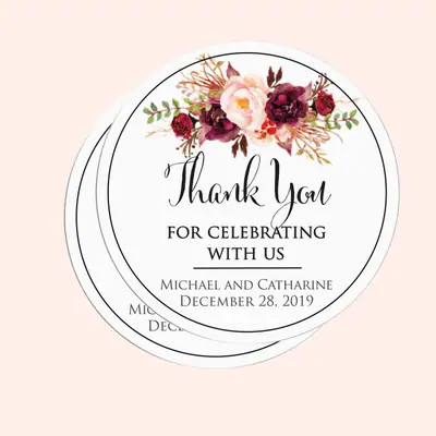 Custom Wedding Stickers Labels view 4