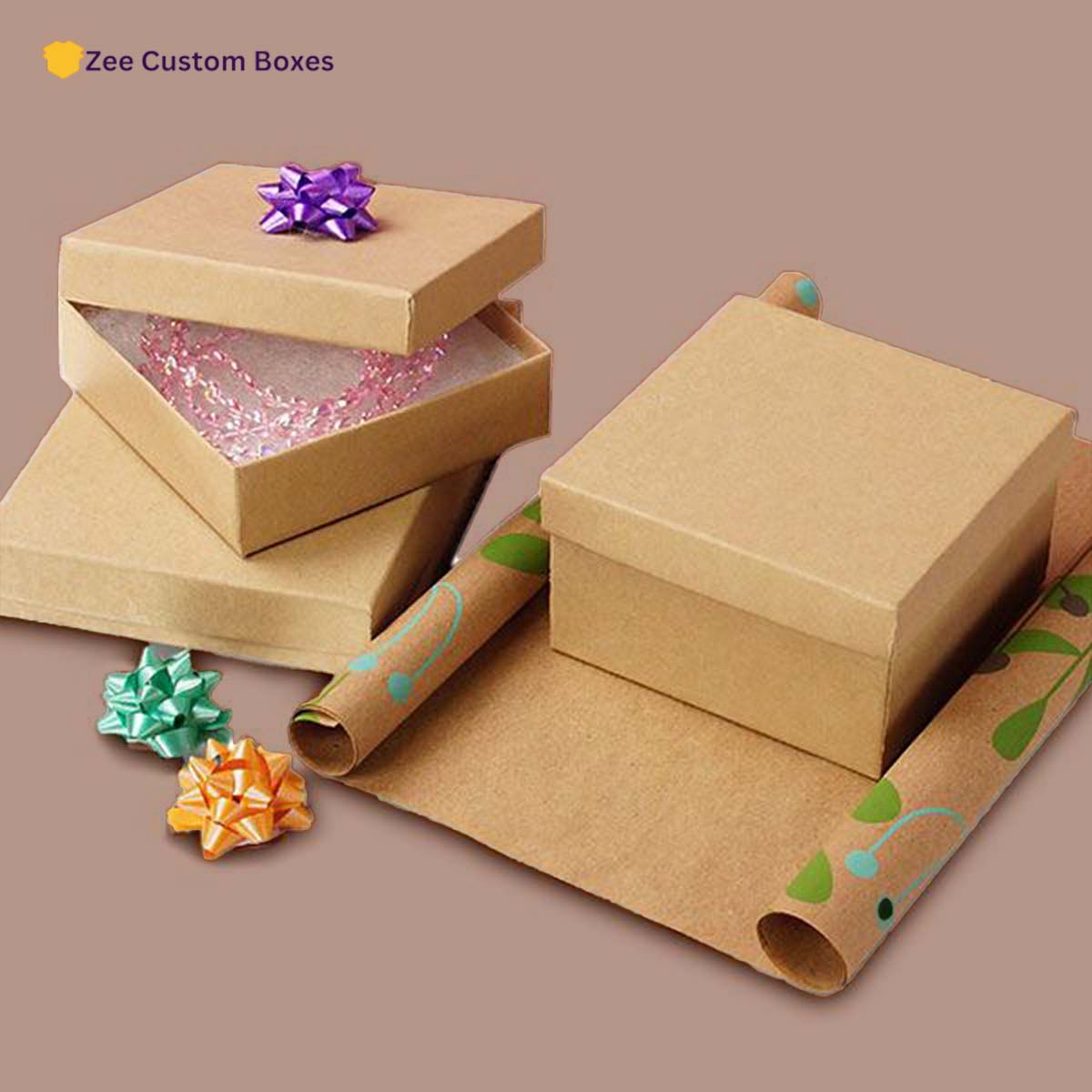 Order Kraft Jewelry Boxes In AU - ZEE Custom Boxes AU