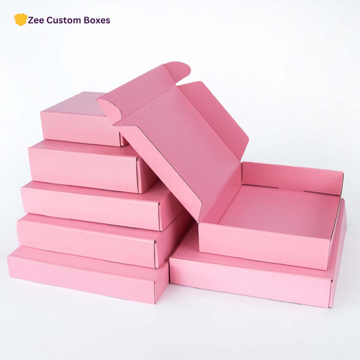 Pink Cardboard Boxes - ZEE Custom Boxes AU