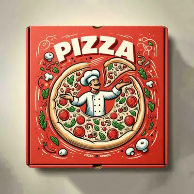 Red Pizza Boxes view 2