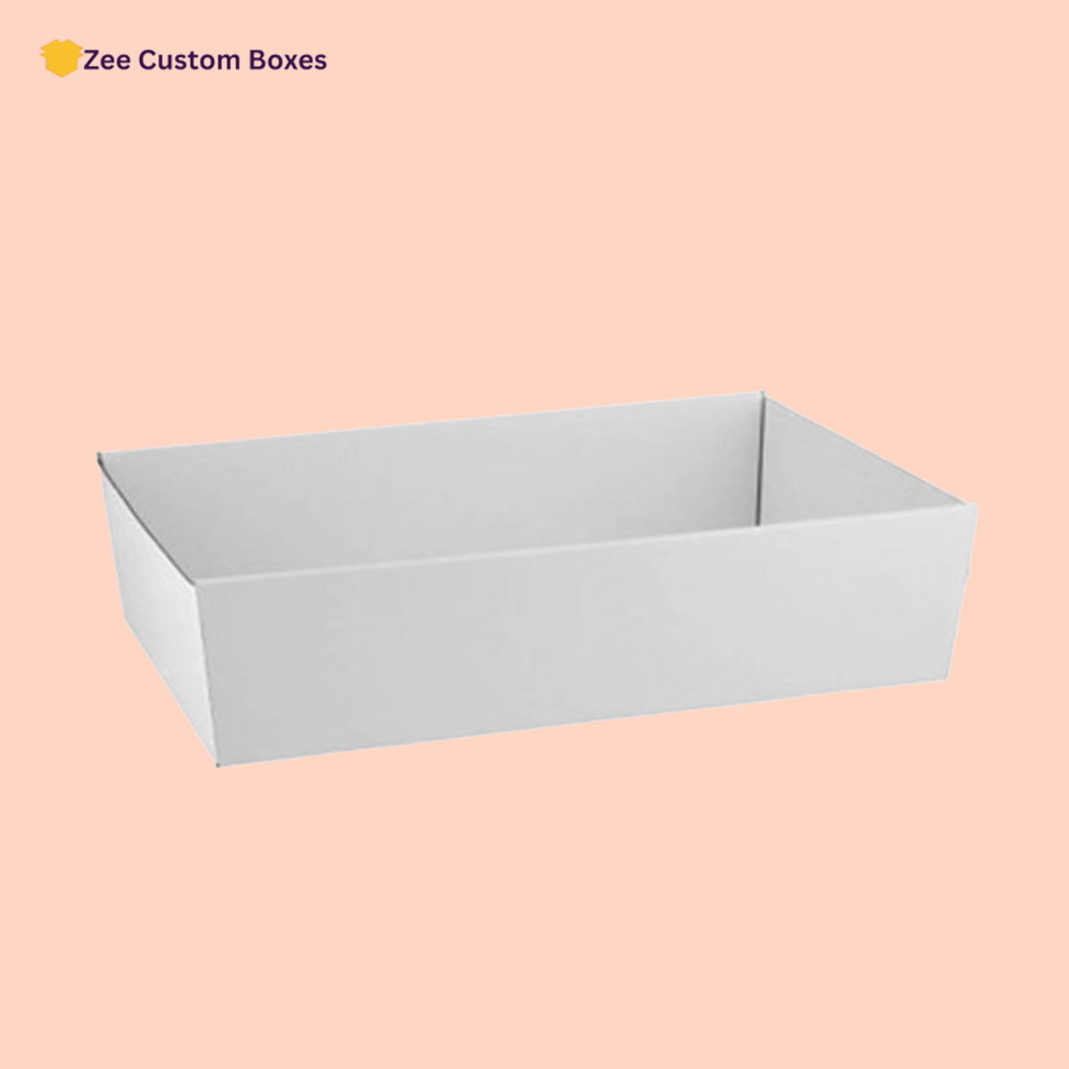 White Cardboard Trays view 2