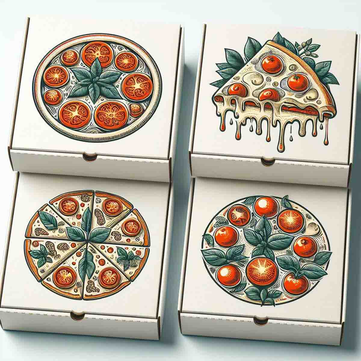 White Pizza Boxes - ZEE Custom Boxes AU