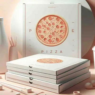 White Pizza Boxes view 2