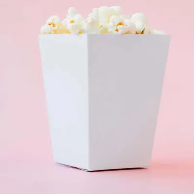 White Popcorn Boxes view 2