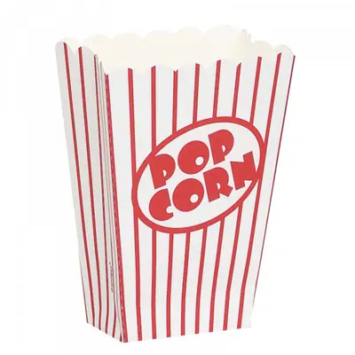White Popcorn Boxes view 3