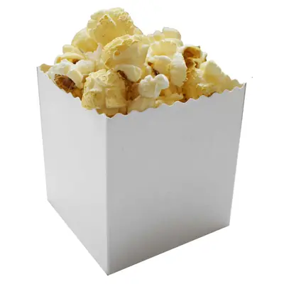 White Popcorn Boxes view 4