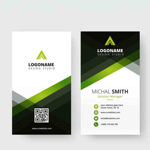 vertical business card design