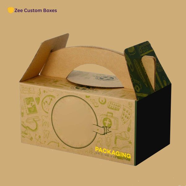 kraft corrugated boxes with handle