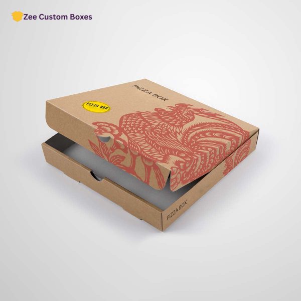 printed kraft pizza box