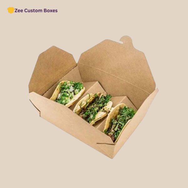 Printed Kraft Take Out Boxes