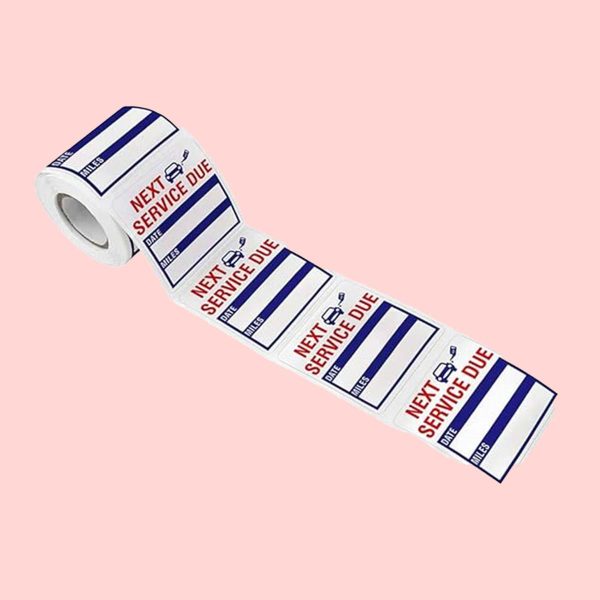 Custom Oil Change Stickers Labels - Image 3