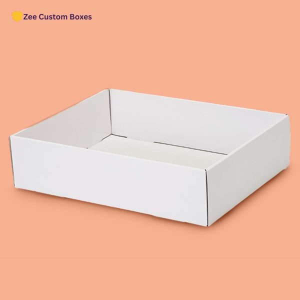 white cardboard trays