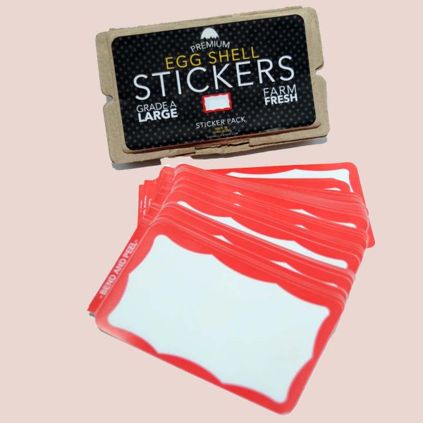 custom eggshell stickers