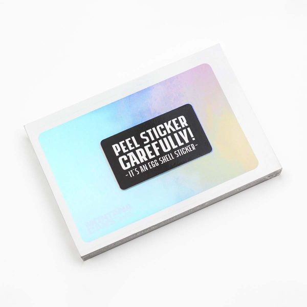 custom eggshell stickers labels